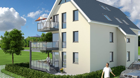Einfamilienhaus in Niendorf /Ostsee --- Entwurf Architekt Timmendorf /Ostsee 
Visualisierung für Dr. Scholze Bauträger GmbH & Co.KG